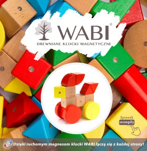 Drewniane klocki magnetyczne WABI