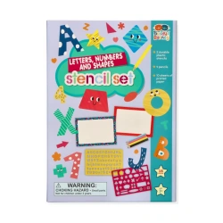 Buddy & Barney Letter Number Shape Stencils – crayon set for kids 3+