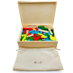 Wooden planks blocks WABI Planks Edu Box [8+12 cm] - 200 pcs.