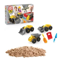 Kinetic sand set - Artcraft - Construction vehicles