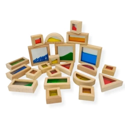 Wooden Sensory Blocks with Sand & Water 22 pcs – Kabi 2+