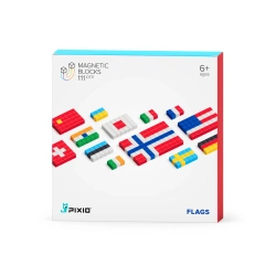 Pixio Flags magnetic blocks - 111 pieces - Story Series