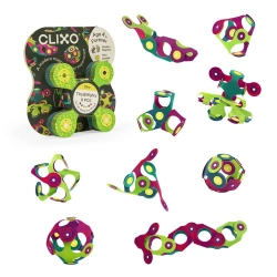 Clixo Tiny & Mighty Dino Flexible Magnetic Blocks 9 pcs – Age 4+