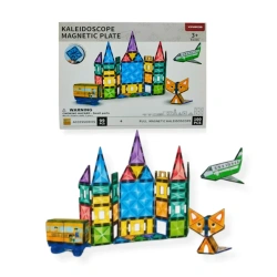 Kaleidoscope Magnetic Tiles 199 pcs Transparent – Xinbida 3+