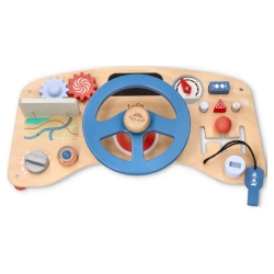 Wooden steering wheel for children
