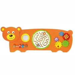 Viga Bear Sensory Board – wooden wall activity panel ages 1+
