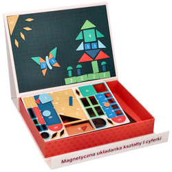 Magnetic puzzle board - Shapes and numbers 