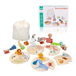 Lelin Touch and Guess – Wooden Sensory Matching Game Ages 2+