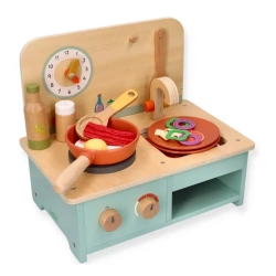 Small wooden kitchen with accessories