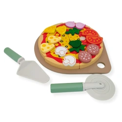 Wooden Pizza Toy Set with Toppings & Accessories – Kabi 3+
