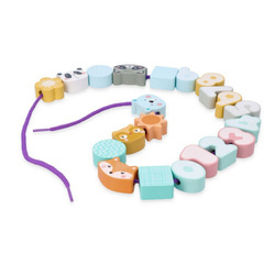 Pastel threading beads for toddlers
