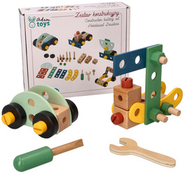 Wooden set of a small constructor 
