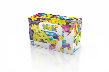 Meli Basic Pink 50 el construction blocks. 