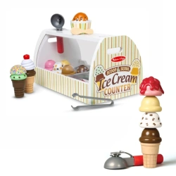 Melissa & Doug Ice Cream Parlor – Wooden Play Shop for Kids Ages 3+