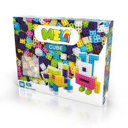 Set of building blocks - Meli Cube Pink 200 el.