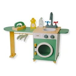 Wooden Laundry Play Set 3-in-1 with Accessories – Kabi 3+
