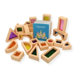 Wooden Sensory Blocks Transparent Acrylic 25 pcs – Kabi 3+