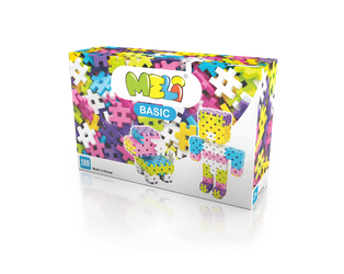 Meli Basic Pink 150 el construction blocks. 