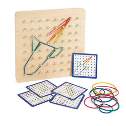 Wooden manipulative board - Geoplan game