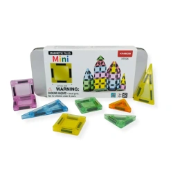 Mini Magnetic Tiles 42 pcs Transparent – X-Bida 3+