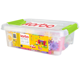Korbo EDU Pastel construction blocks 370 el.