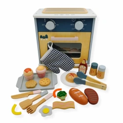 Wooden Play Oven for Kids 24 pcs with Accessories – Kabi 3+