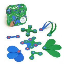 Clixo magnetic blocks - Itsy Pack - green - blue - 18 el.