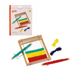 Goki Wooden Weaving Loom – Small Weaving Set for Kids Ages 5+