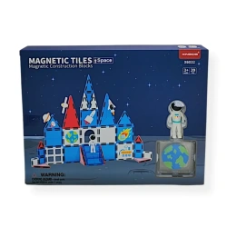 Magnetic tiles Space 39 pcs with astronaut – X-Bida 3+