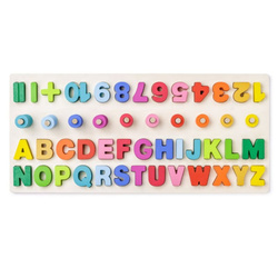 Letters and numbers - alphanumeric puzzle montessori - 91 el.