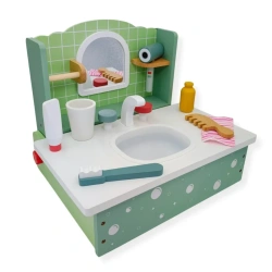 Wooden Bathroom Toy Washstand with Accessories – Kabi 3+