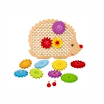 Lelin Hedgehog Gear Puzzle – Wooden Educational Toy Ages 3+