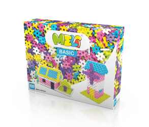 Meli Basic Pink 600 el construction blocks. 