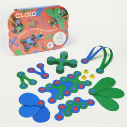Magnetic Blocks - Clixo - Crew Pack - Green-Blue - 30 pcs