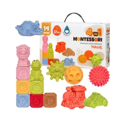Large set of sensory toys with vehicles - 14 el.