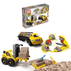 Kinetic sand set - Artcraft- brick making + vehicles 