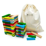 Wooden planks blocks WABI Planks Edu [8+12 cm] - 200 pcs.