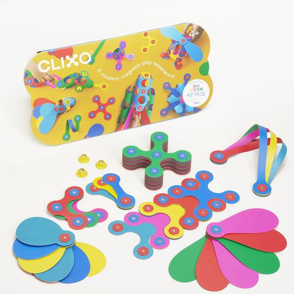 Magnetic Blocks - Clixo - Rainbow Pack - 42 pcs