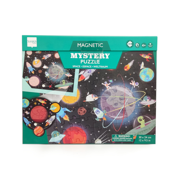 Magnetic Puzzle 2in1 - Search with Magnifier - Space