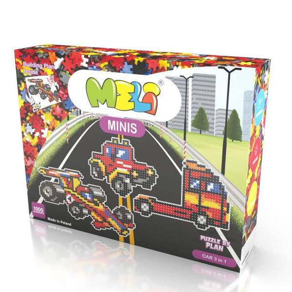 Meli Minis Car 3-in-1 Building Blocks - 1000 pcs.