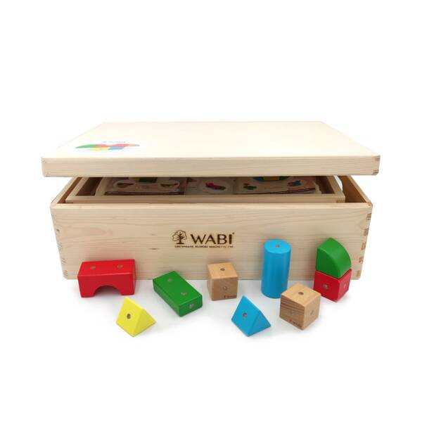 Wooden magnetic blocks WABI 120 el. [456 movable magnets]