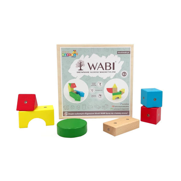 WABI wooden magnetic blocks 20 el. [76 moving magnets]