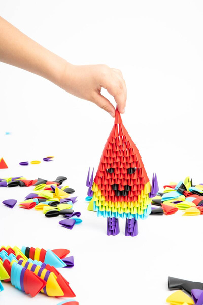 Klocki konstrukcyjne Meli Gami 500 elementów origami – zestaw 5+