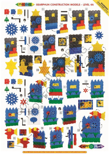 Morphun Gearphun 500 el construction block set. + Instructions 60 pp. A4