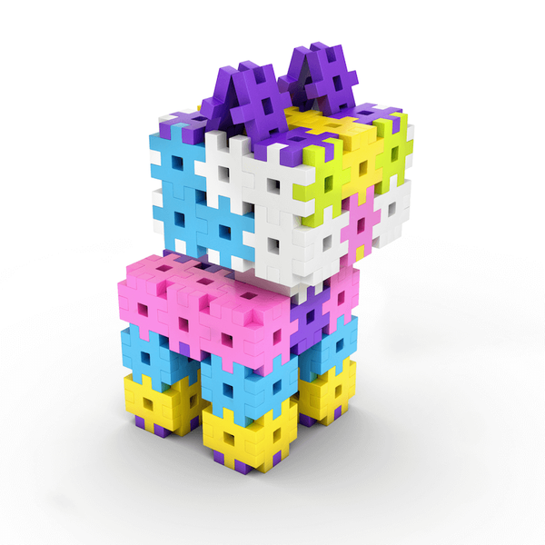 Klocki konstrukcyjne Meli Basic Pink 50 el. – wafle 3+