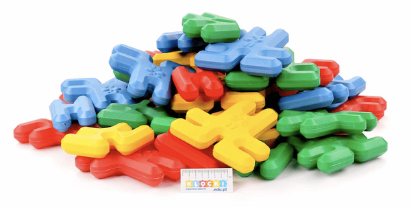 Klocki konstrukcyjne duże przestrzenne 40 el. – Domino 3+