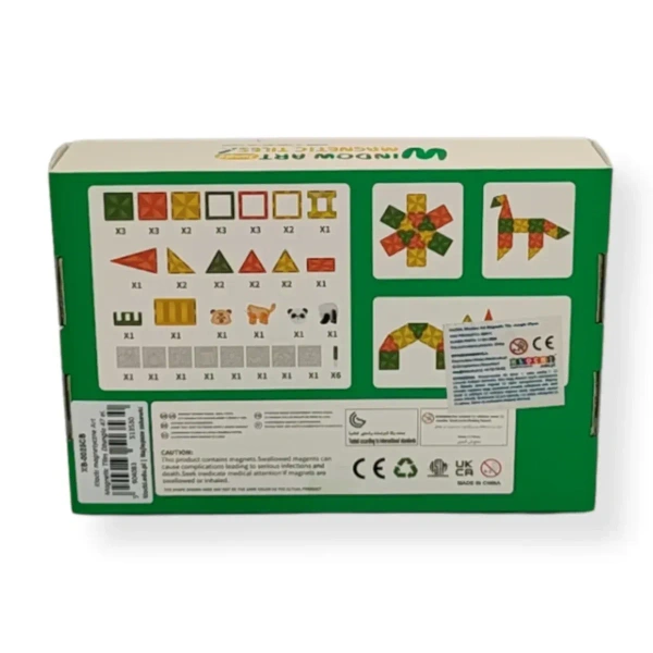 Magnetic Building Tiles Window Art Jungle 47 pcs – X-Bida 3+