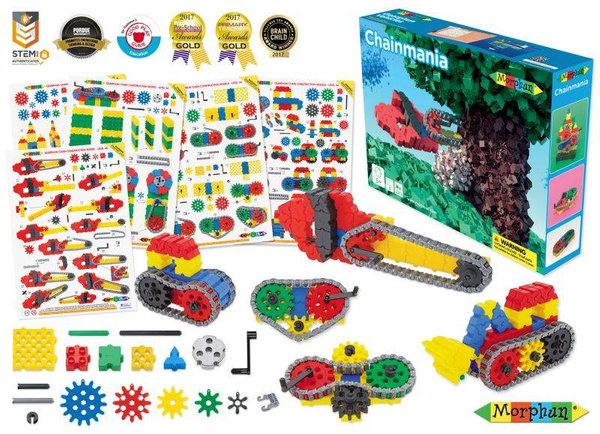 Morphun Chains and Gears Box 270 el. blocks.