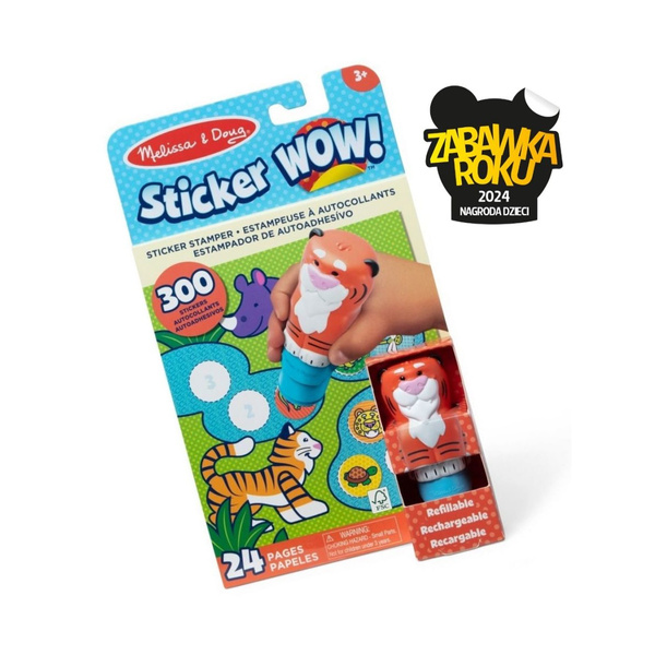   Sticker Wow - Sticker book and stamp book - Tiger