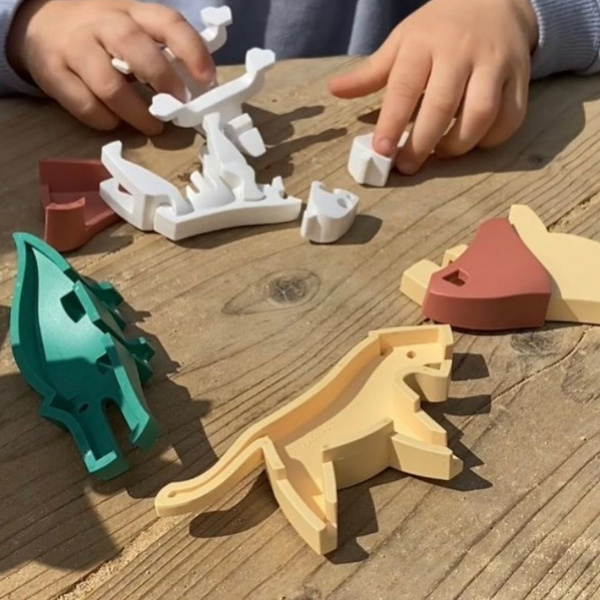 Magnetyczne zwierzaki Half Toys safari puzzle 3D – figurki 3+